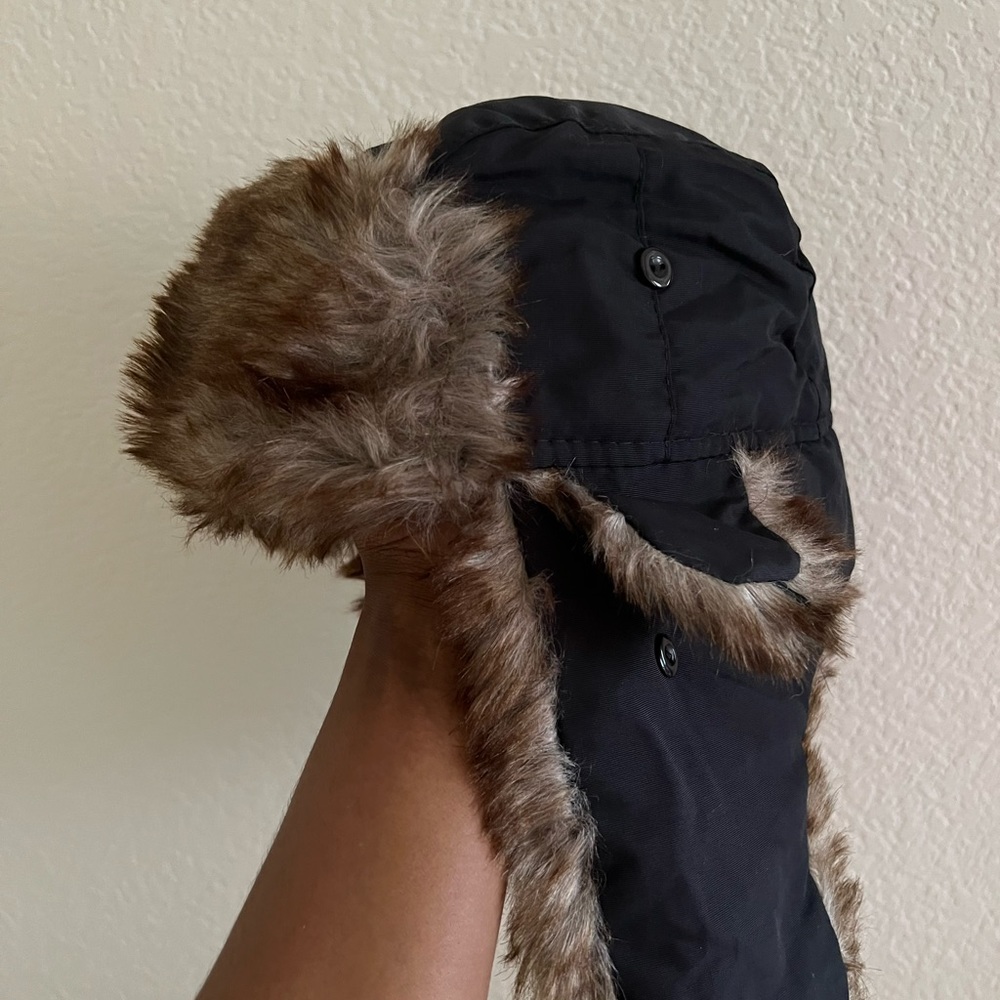 Faux fur trapper hat
